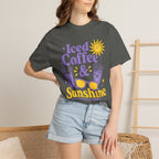 Iced Coffee & Sunshine Purple and Yellow T-Shirt