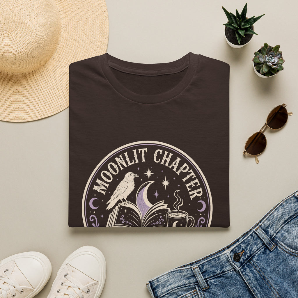 Moonlit Chapter Read After Dark Circle Badge T-Shirt