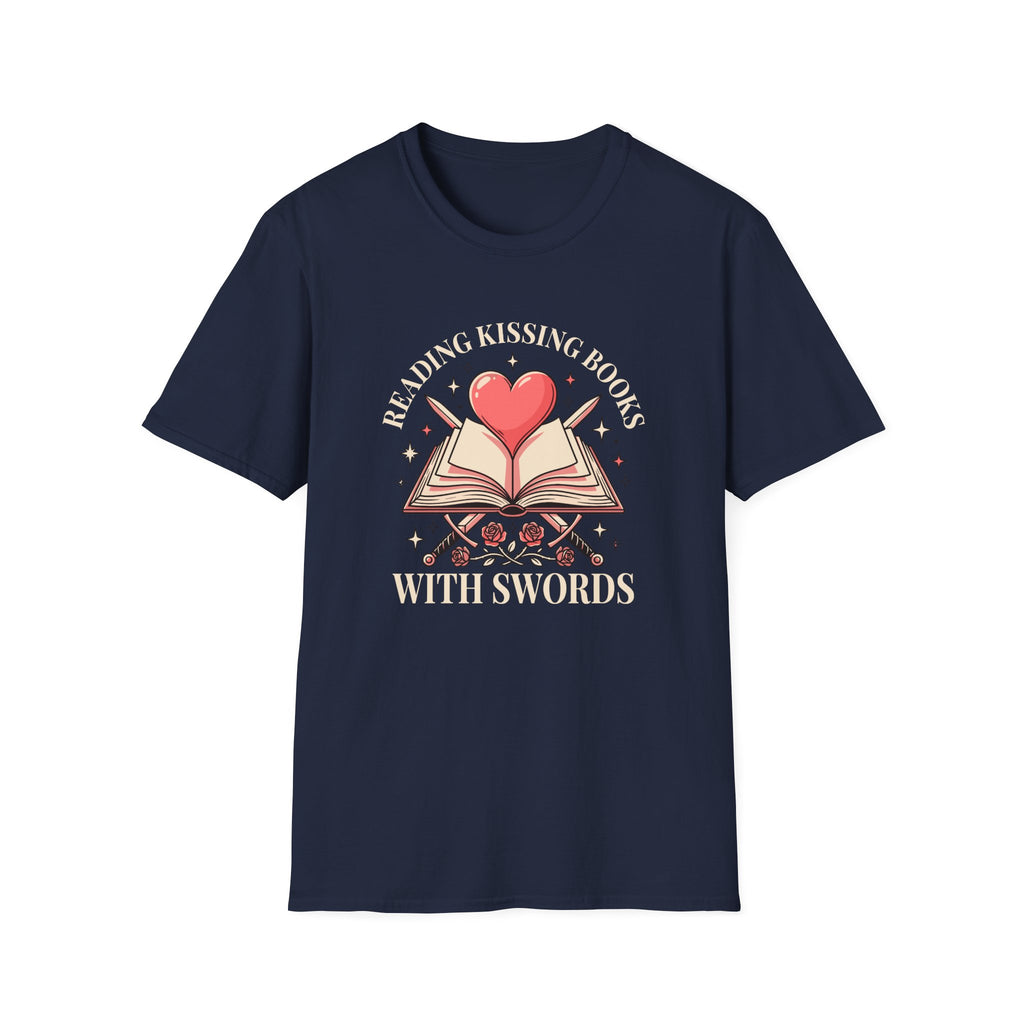 Reading Kissing Books With Swords T-Shirt