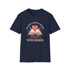 Reading Kissing Books With Swords T-Shirt
