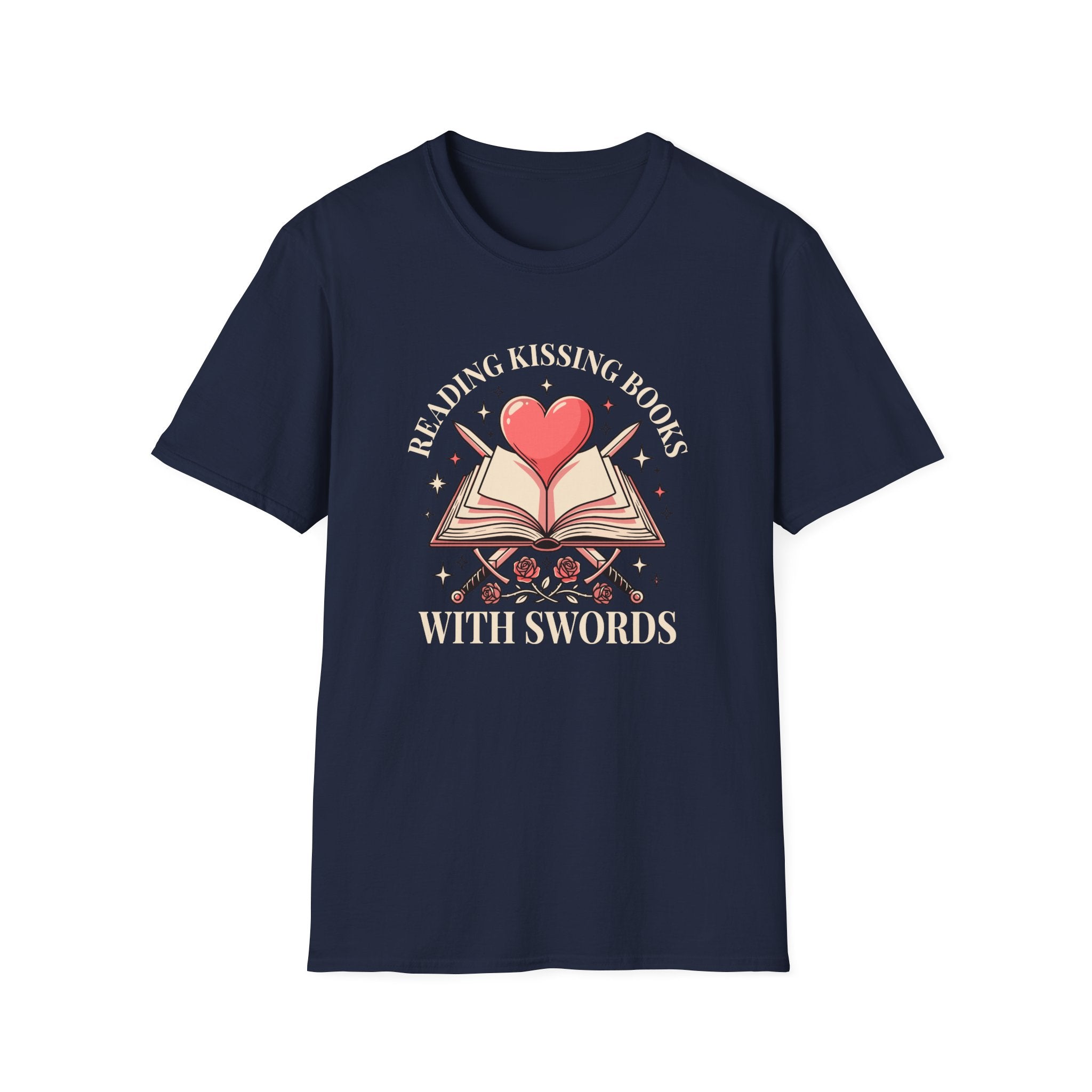 Reading Kissing Books With Swords T-Shirt