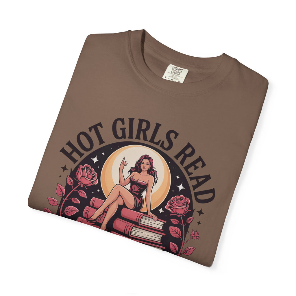 Hot Girls Read Romantasy Book Stack T-Shirt
