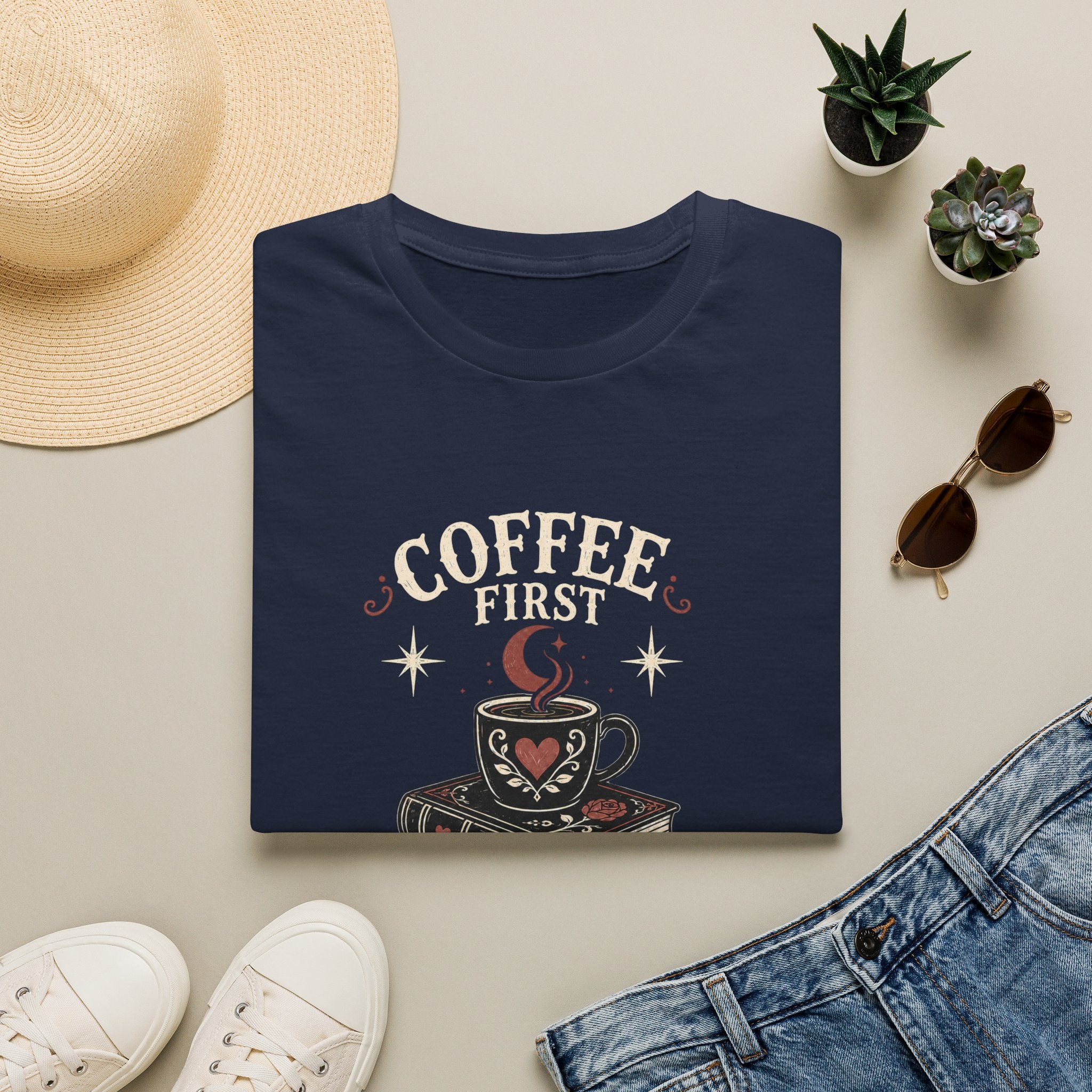 Coffee First Fictional Villains Later T-Shirt