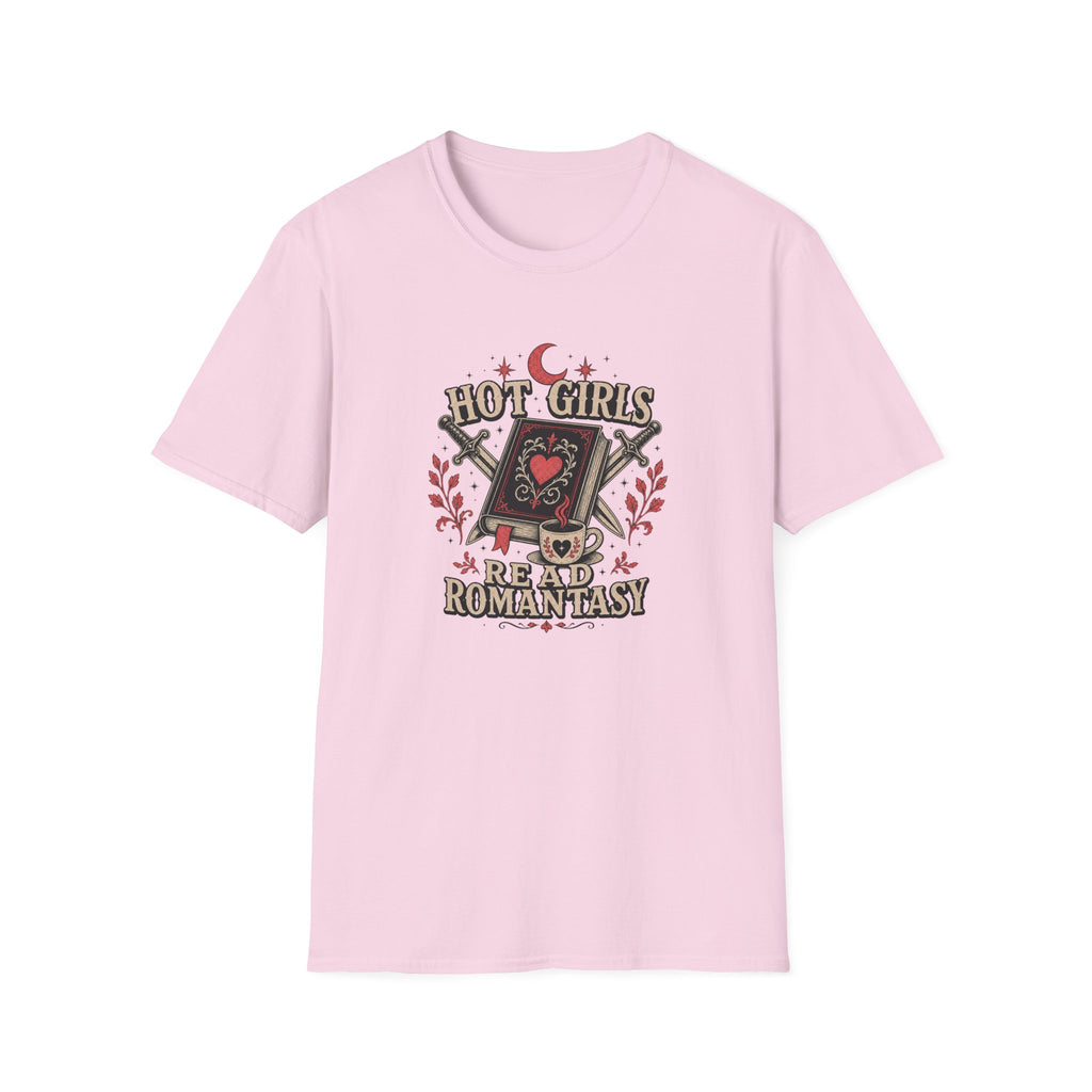 Hot Girls Read Romantasy Stacked  T-Shirt