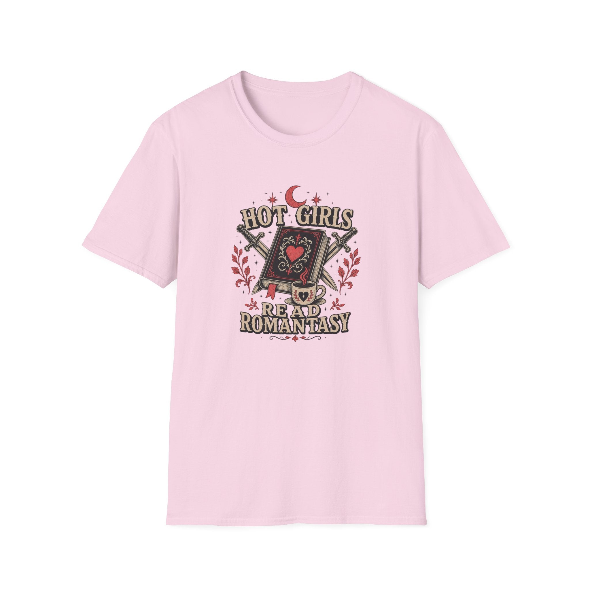 Hot Girls Read Romantasy Stacked  T-Shirt