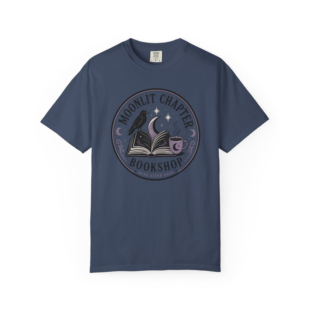 Moonlit Chapter Read After Dark Circle Badge Comfort Colors T-Shirt