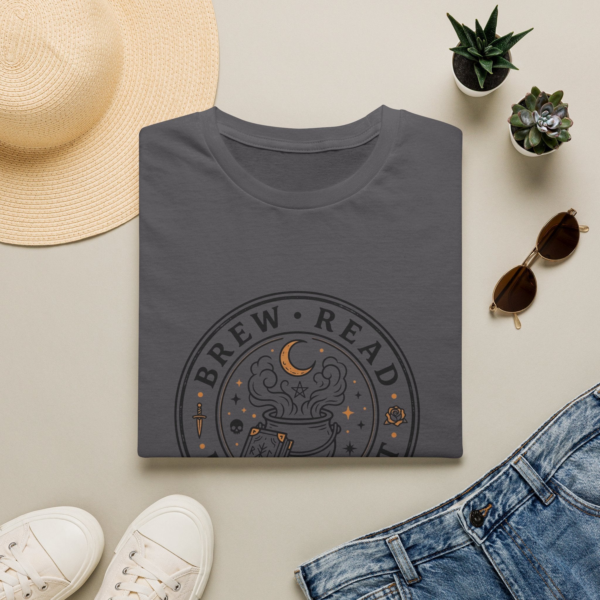 Brew Read Hex Repeat Circle Badge T-Shirt