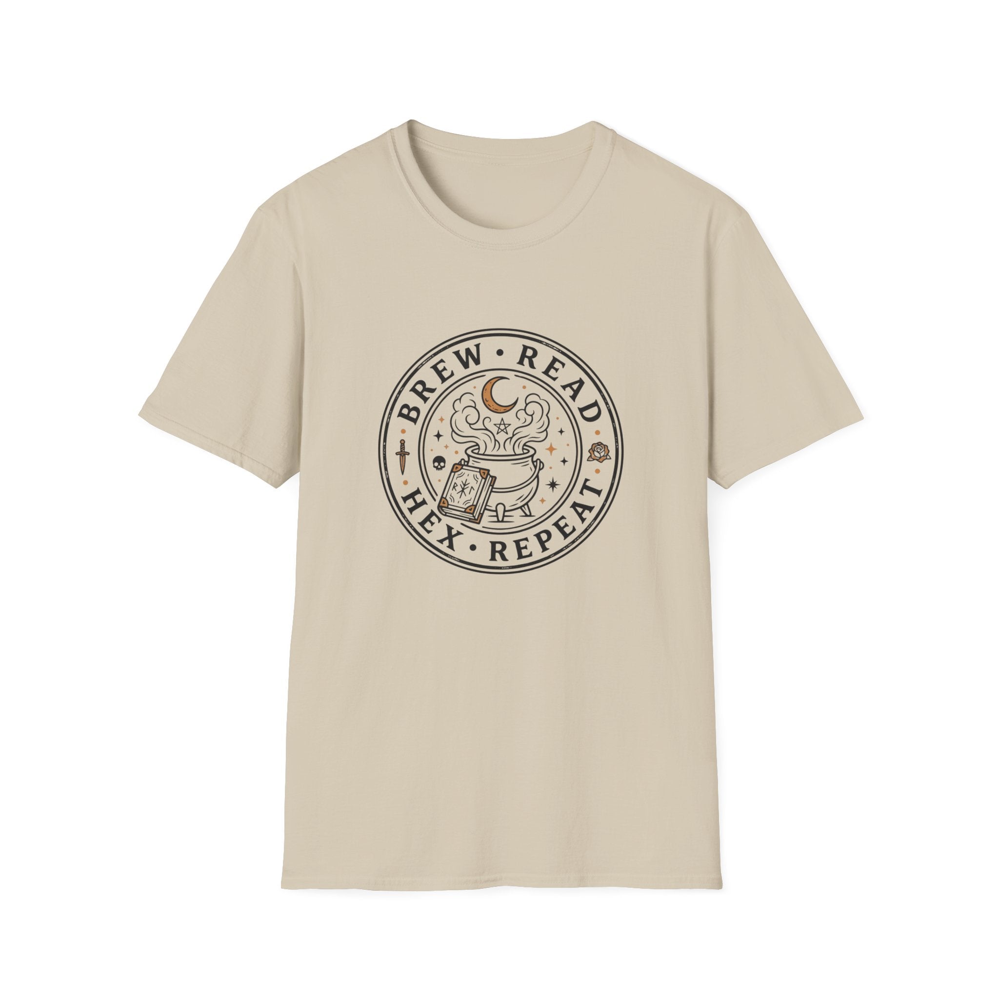 Brew Read Hex Repeat Circle Badge T-Shirt