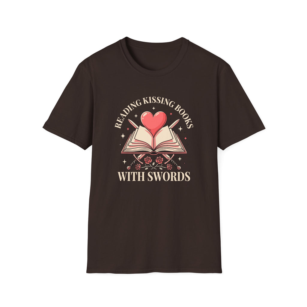 Reading Kissing Books With Swords T-Shirt