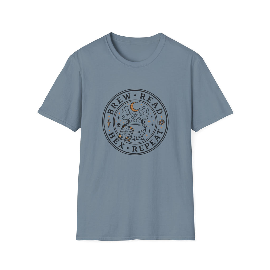 Brew Read Hex Repeat Circle Badge T-Shirt