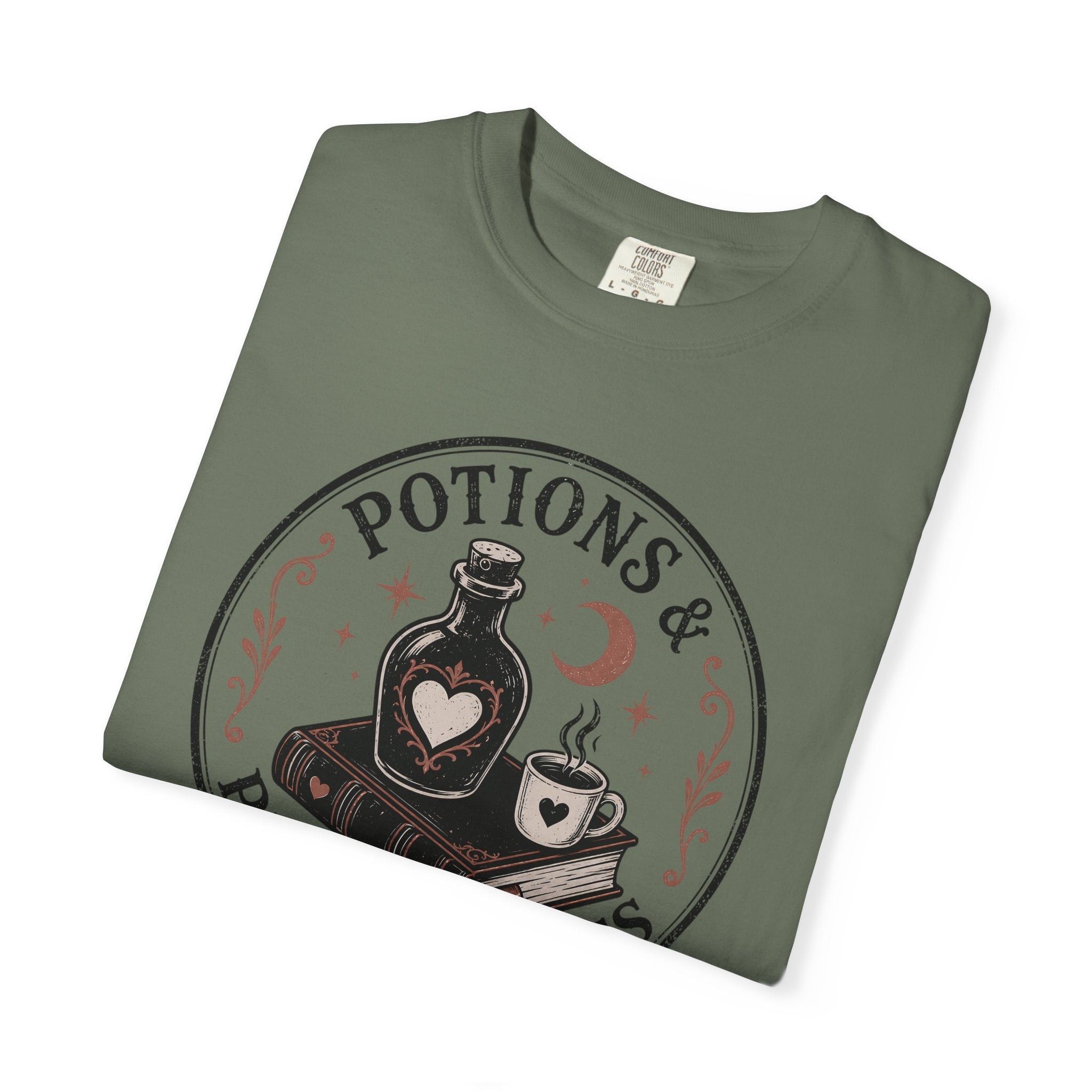 Potions & Plot Twists  Circle Badge T-Shirt