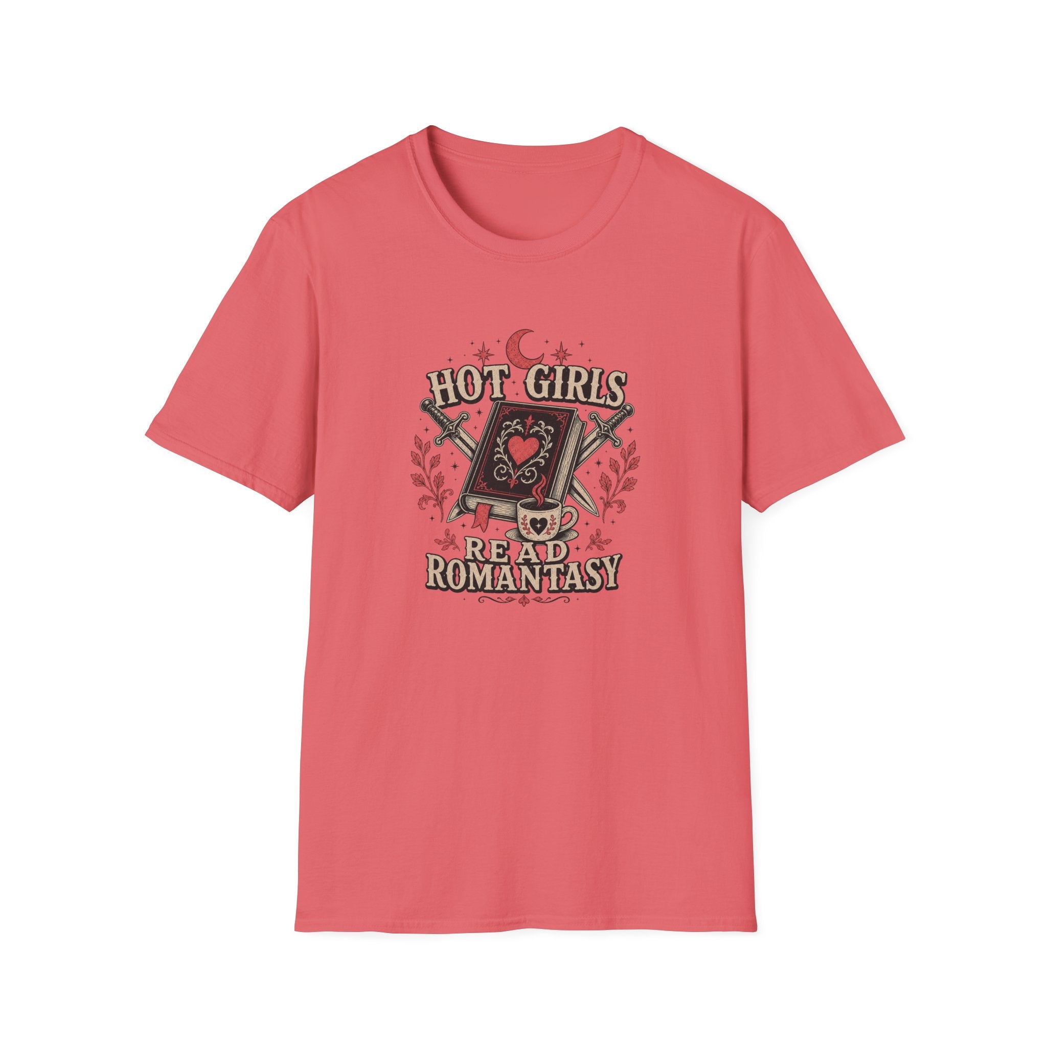 Hot Girls Read Romantasy Stacked  T-Shirt